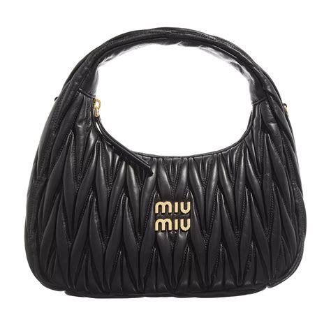 miu miu hobo bag black|Black Miu Miu Hobo bags and purses for Women .